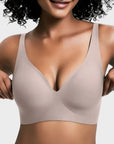 Women’s Deep V-Neck Wireless Push-Up Bra