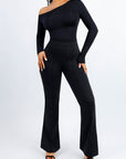 Theresa Flare Pants – High-Waisted Tummy Control Pants with Built-In Shapewear