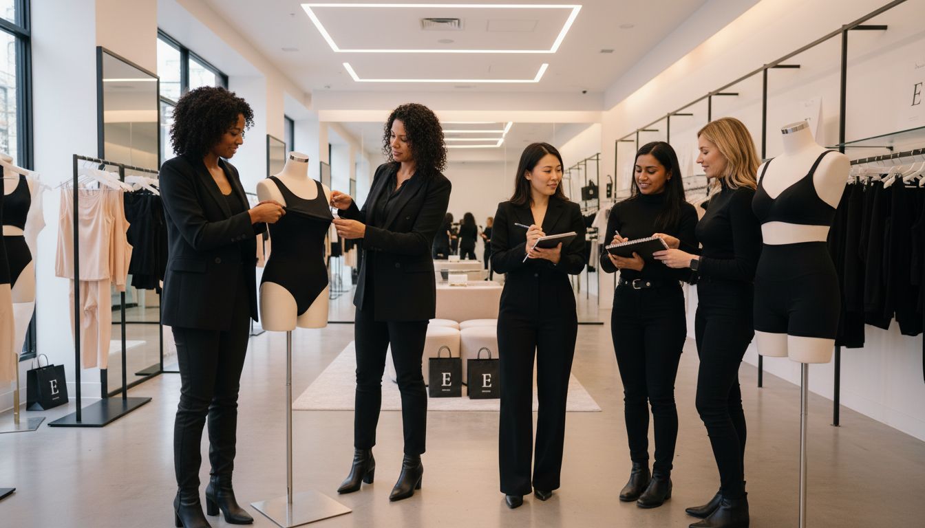 professional women shapewear shopping