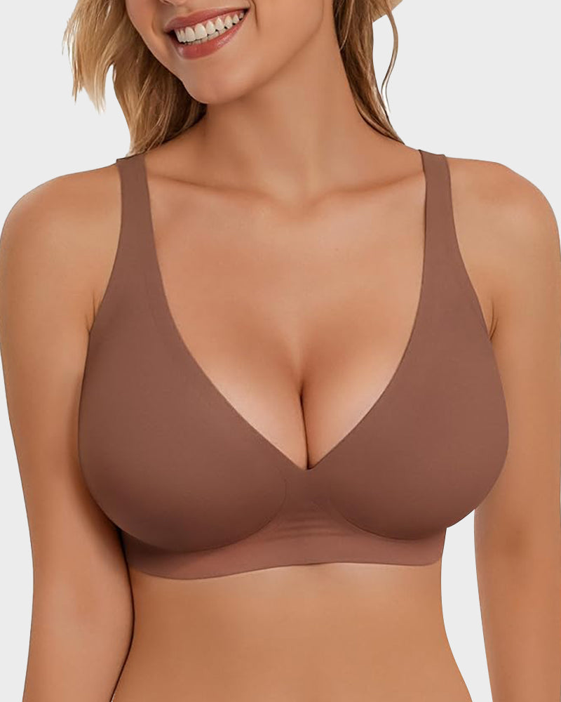 Women’s Deep V-Neck Wireless Push-Up Bra