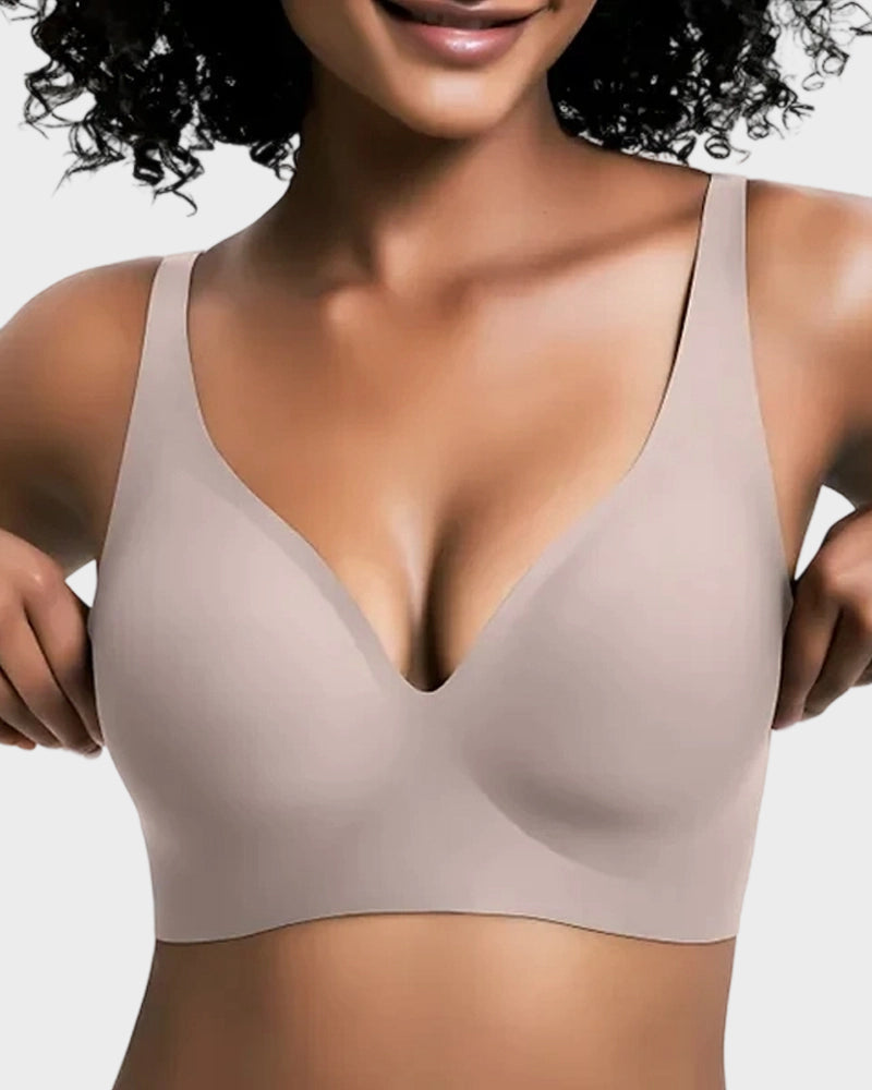 Women’s Deep V-Neck Wireless Push-Up Bra
