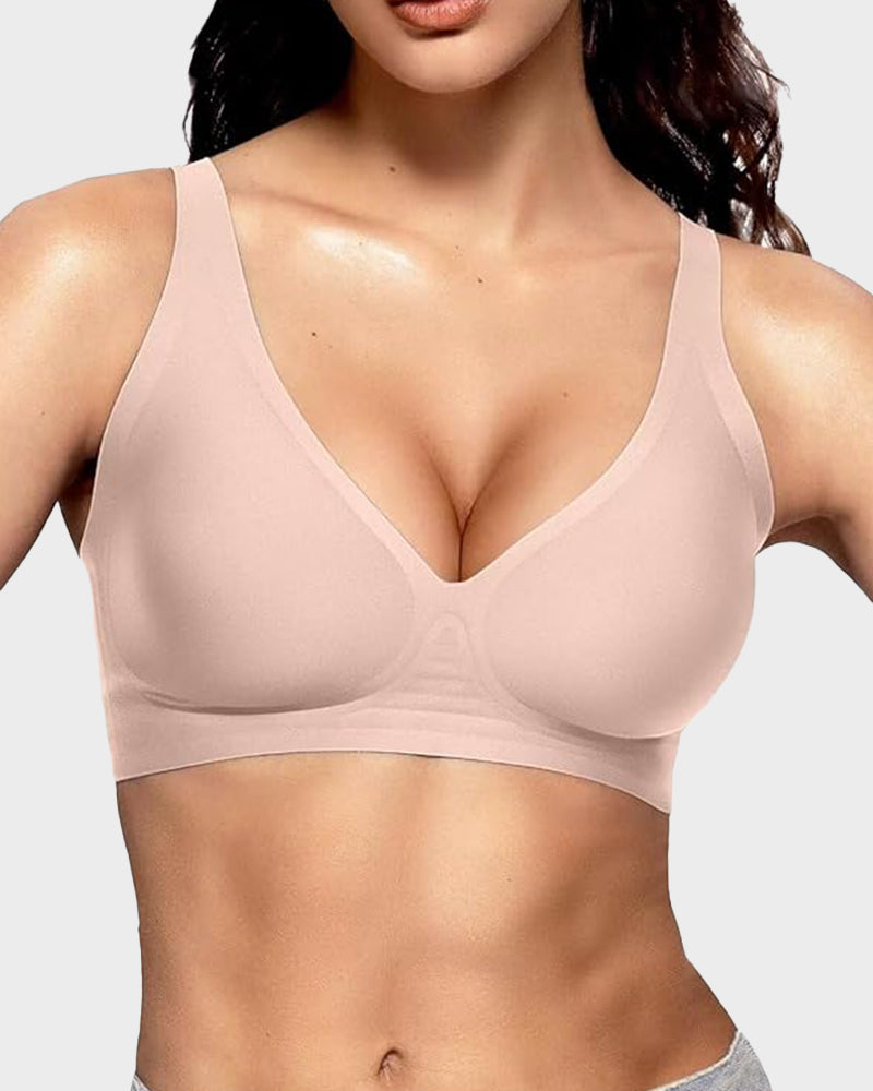 Women’s Deep V-Neck Wireless Push-Up Bra