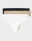 Everyday Comfort Seamless Low-Rise Thong (3 Pack)