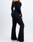 Theresa Flare Pants – High-Waisted Tummy Control Pants with Built-In Shapewear
